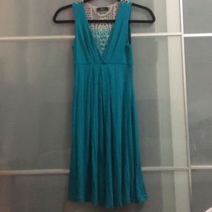 Sleeveless deep v neck dress